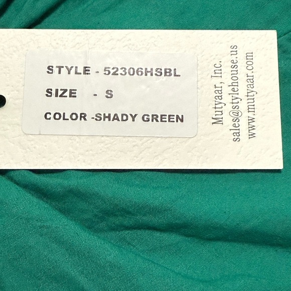 Sim & Sam Short Sleeve Crop Top Sizes Small Shady Green - Picture 5 of 5